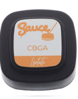 Image of Sauce Warehouse CBGa Isolate lid label.