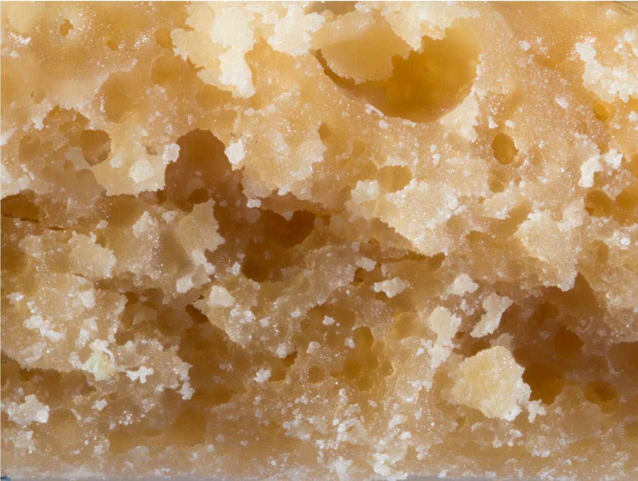 Close up image of CBD crumble concentrate.