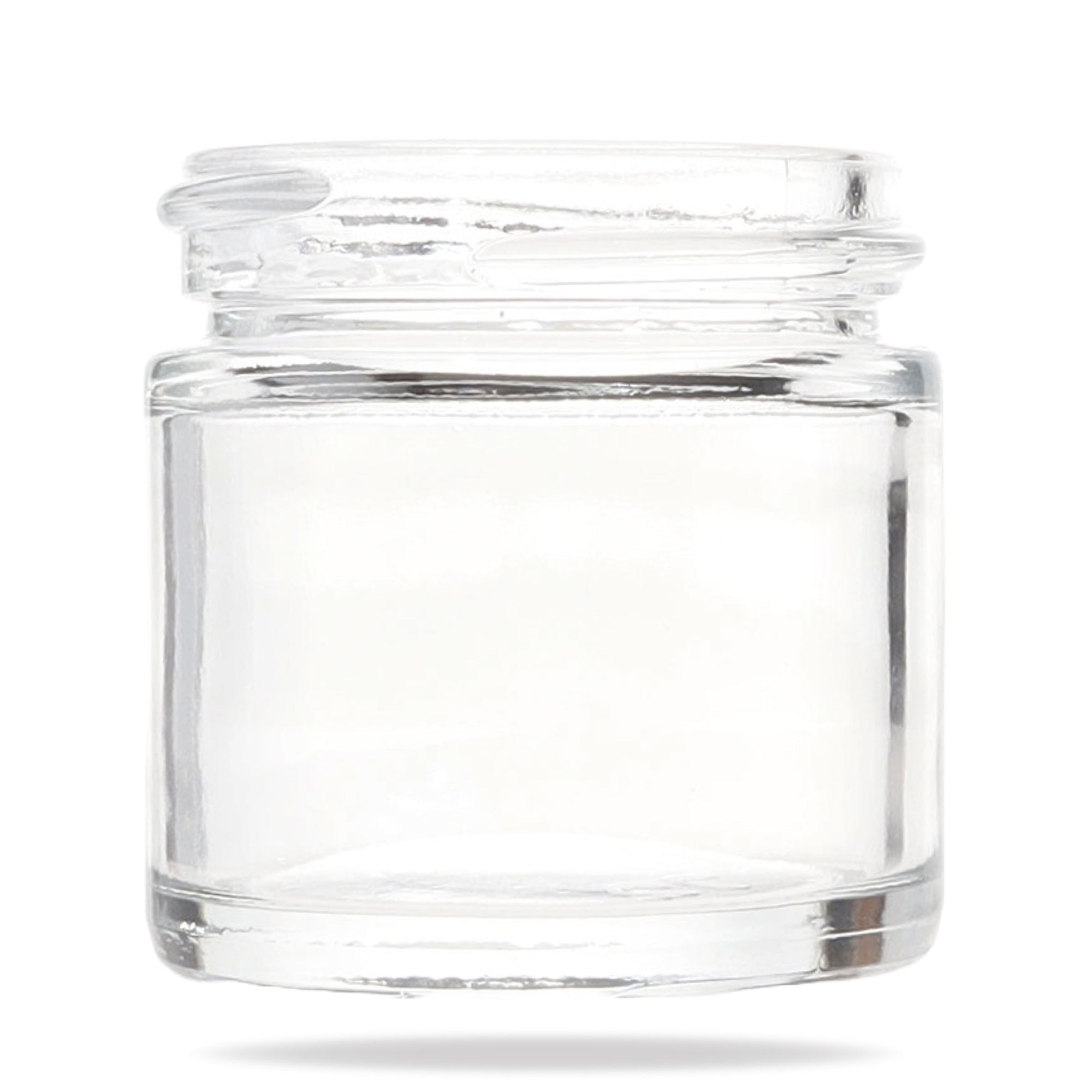 Image of a 1 ounce glass jar with no lid.