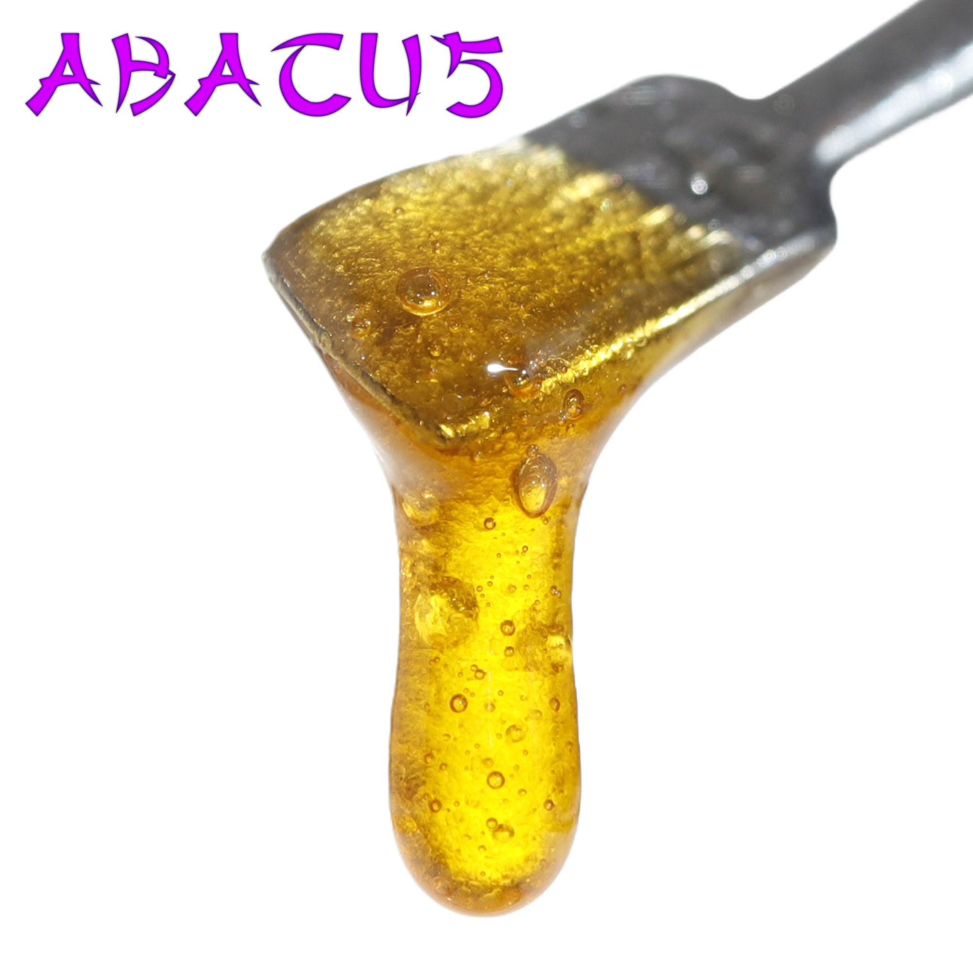 Image of Abacus CBD Live Resin dripping from dab tool.