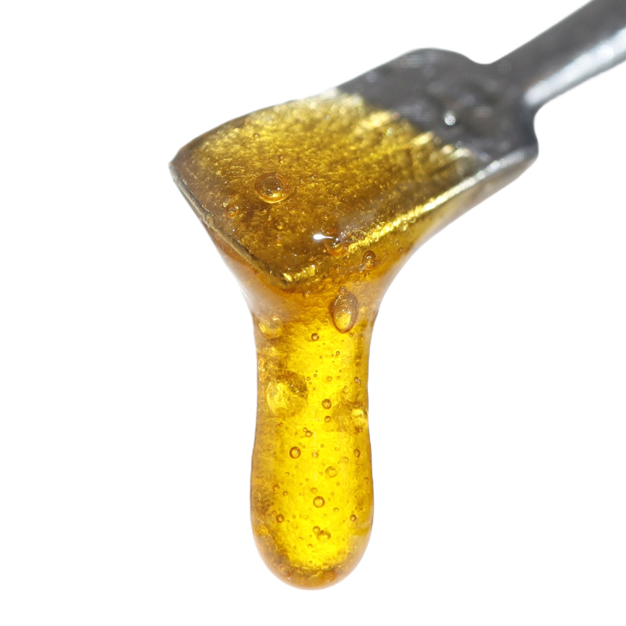 Image of Abacus CBD Live Resin dripping from a dab tool.