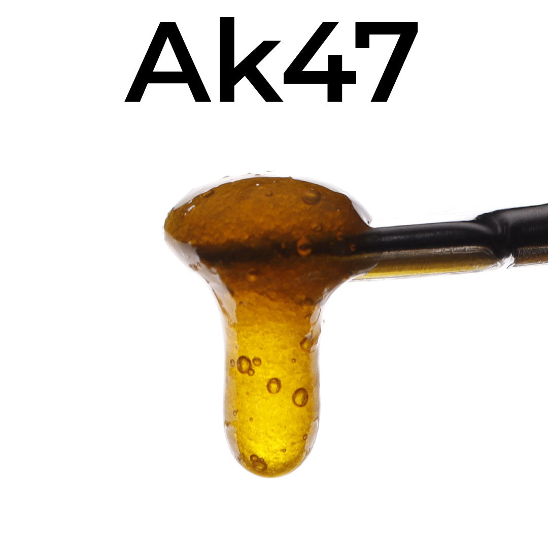 Image of Ak47 CBD Live Resin dripping from dab tool