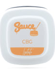 Image of Sauce Warehouse CBG Isolate lid label.