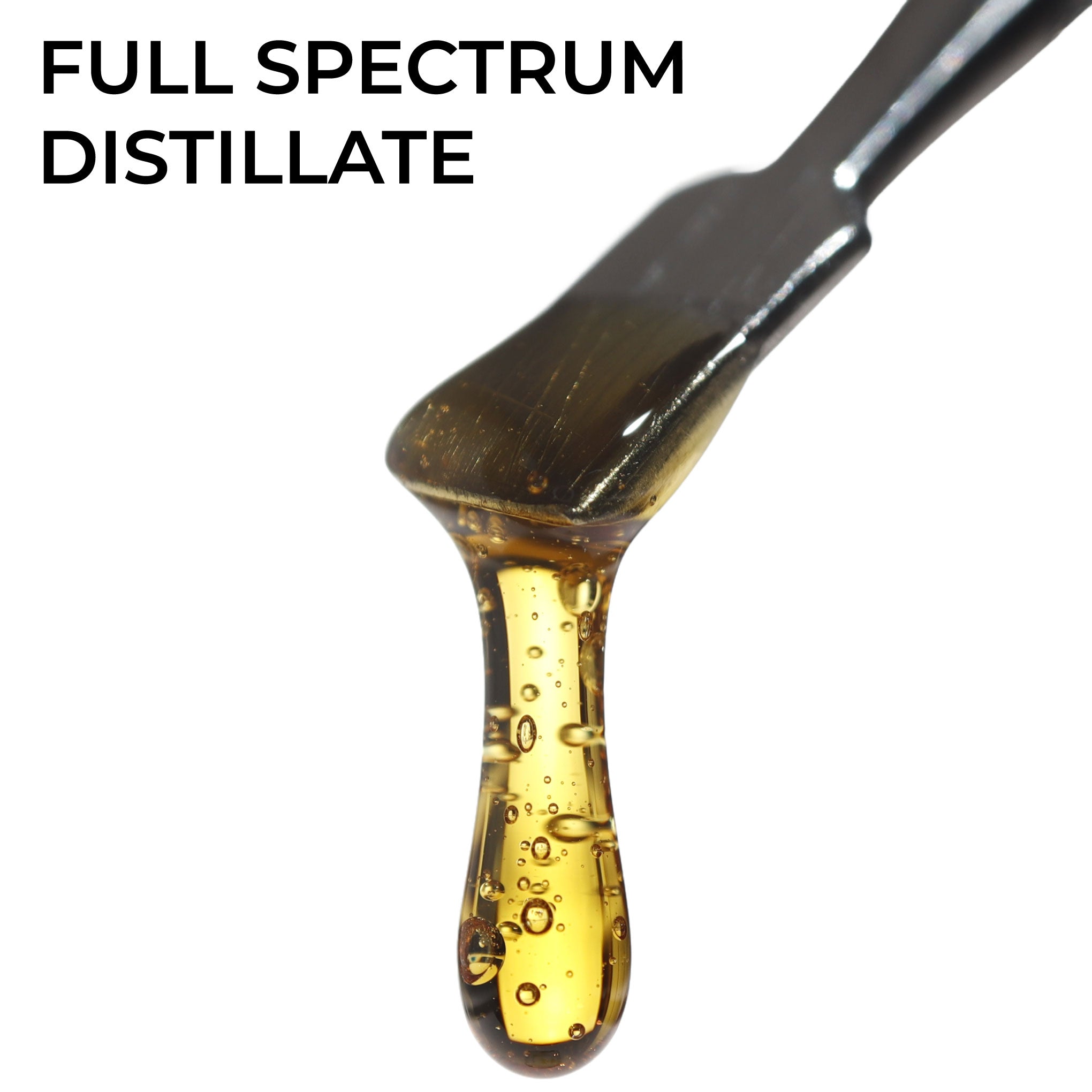 Image of Full Spectrum CBD Distillate dripping from dab tool.