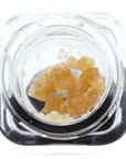 Image of glass jar containing 1 gram of full spectrum CBD Live Wax.