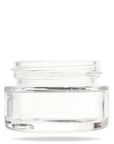 Image of a half ounce glass jar with no lid.