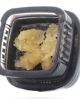Image of a Calyx jar containing 1 gram of Lava Kush Mixed CBD Live Resin.