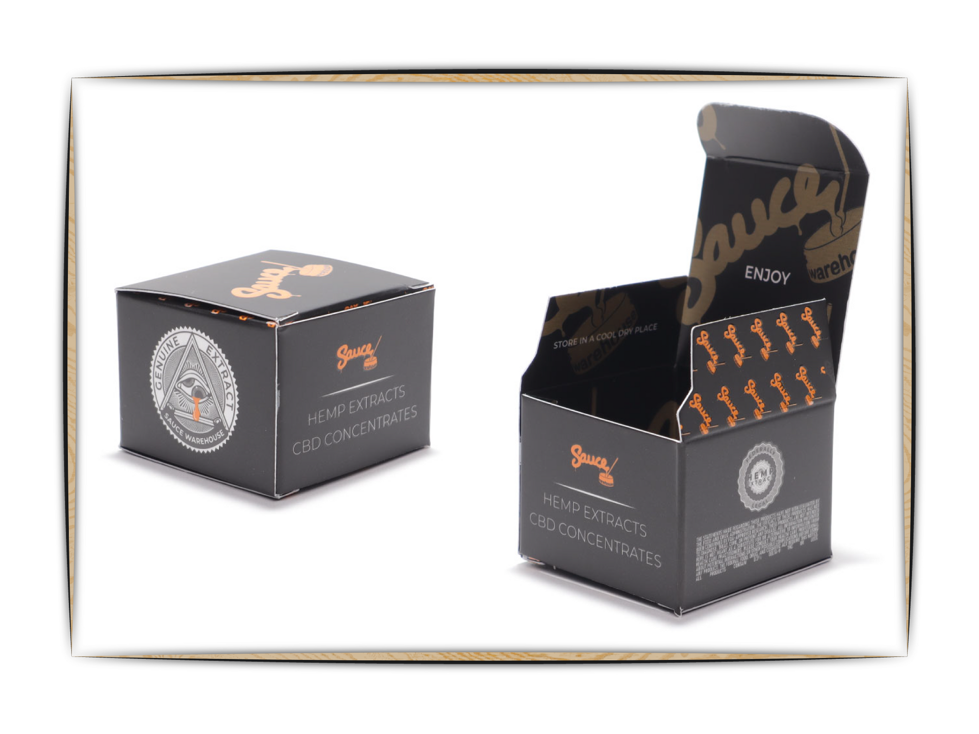 Sauce Warehouse CBD concentrate boxes