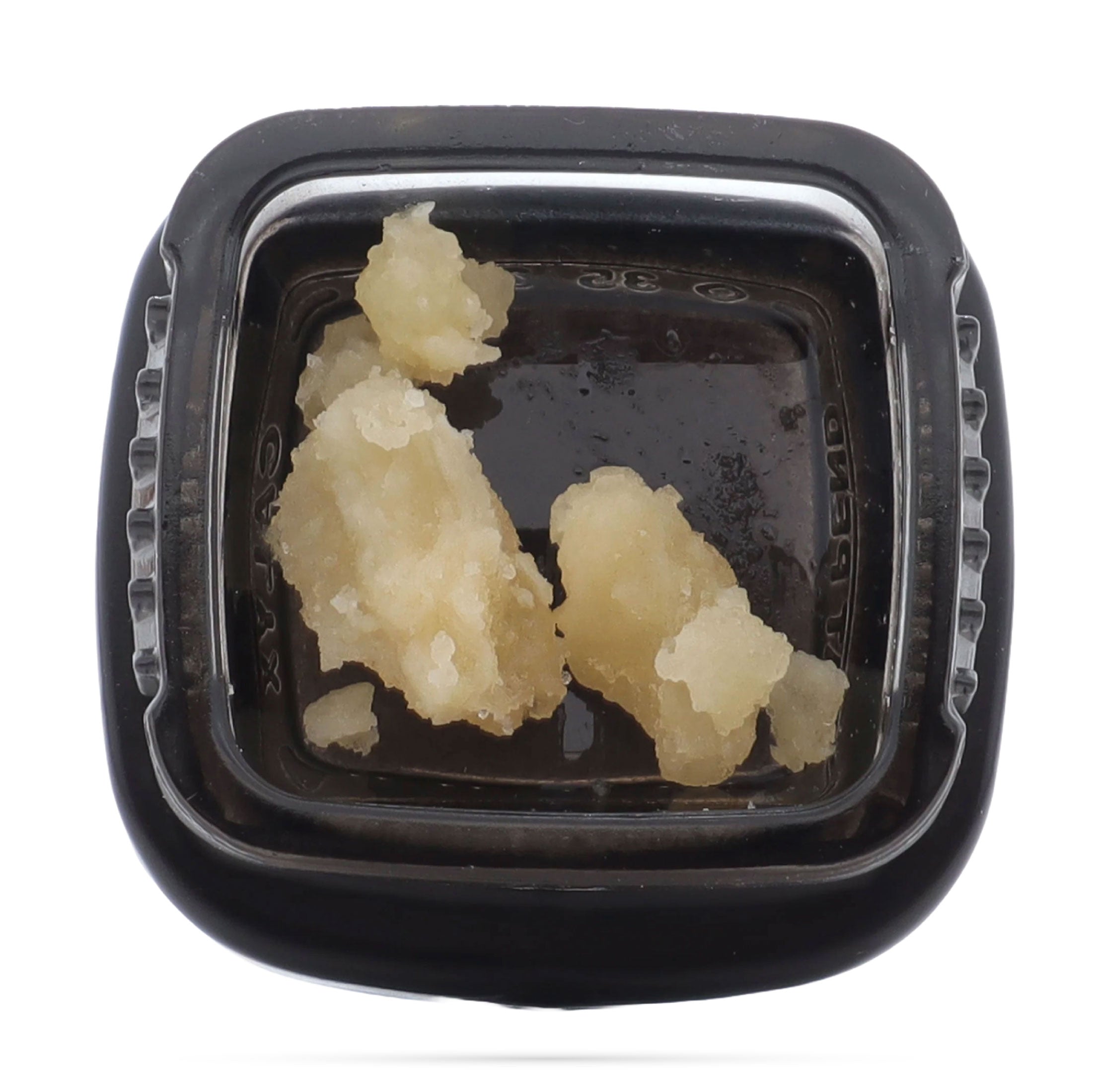 Image of a Calyx jar containing 1 gram of Sour Suver Haze CBD Wax.