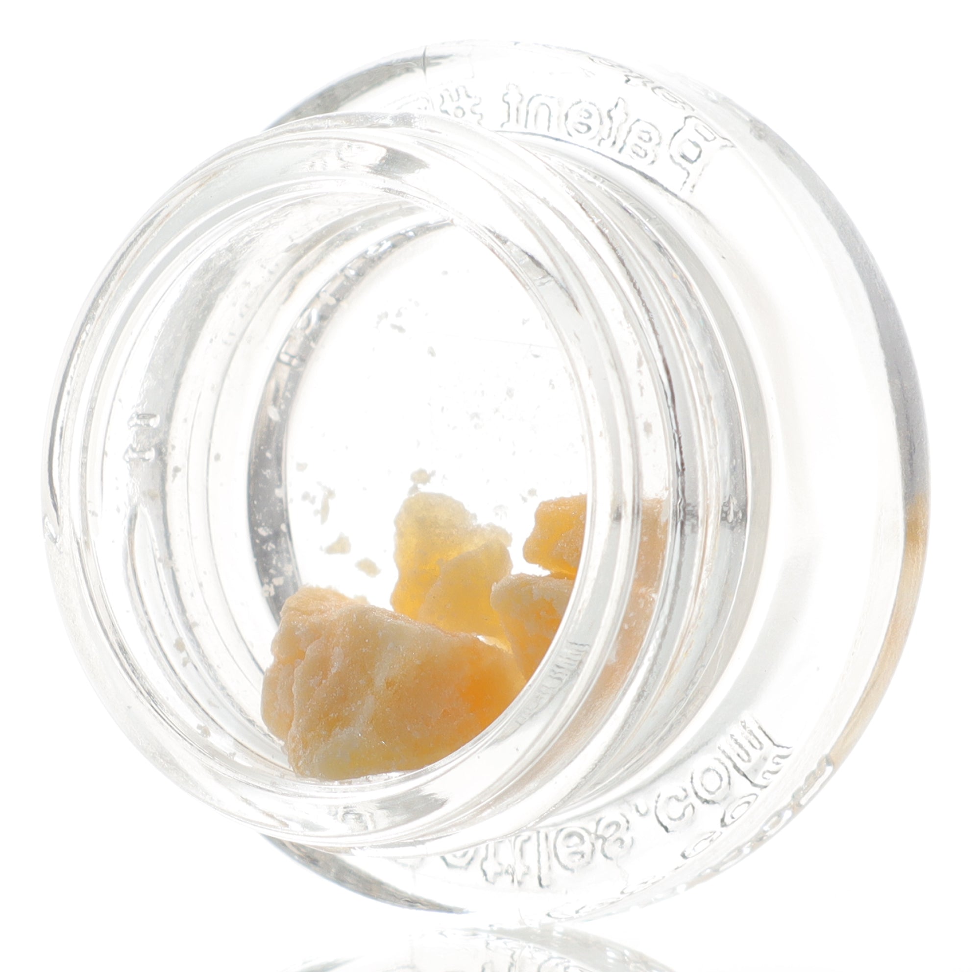 Concentrate jar containing Hemp Hop's Fruity OG CBD Live Resin