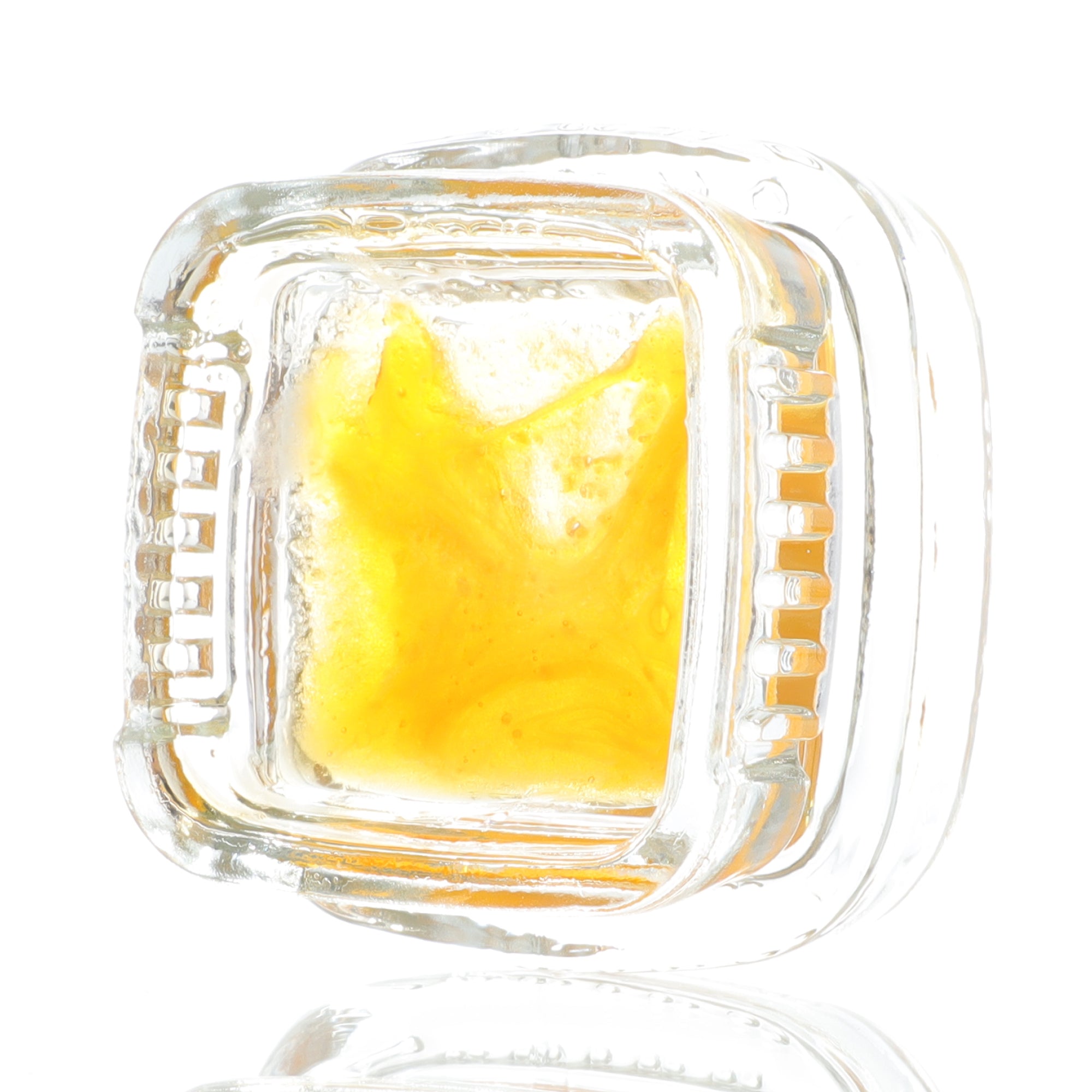 Calyx jar containing Hemp Hop&#39;s Gorilla Cake CBD Live Resin