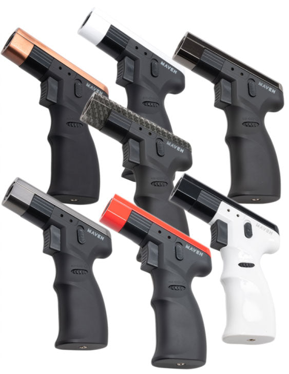 Maven Model K Butane Glock Torch is a reliable torch with an attractive line up of various color schemes. Comes with 1-year warranty. Shop Dab Torches and Dabbing Accessories at Sauce Warehouse
