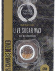 Image of Metta Hemp Premium CBD Live Sugar Wax packaging, front.