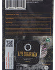 Image of Metta Hemp Premium CBD Live Sugar Wax packaging, back.