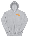 Sport Grey Sauce Warehouse unisex Hoodie V2. The front of this hoodie features a small minimalist logo on the left chest. Shop CBD concentrates, clothing, and dabbing accessories at Sauce Warehouse
