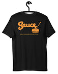 Black Sauce Warehouse V2 T-Shirt. The back of this shirt features the Sauce Warehouse logo and URL. Shop CBD concentrates, clothing, and dabbing accessories at Sauce Warehouse.